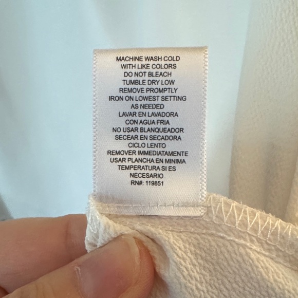 Halo White Womens V-Neck Blouse with Lace Detail - Picture 7 of 7